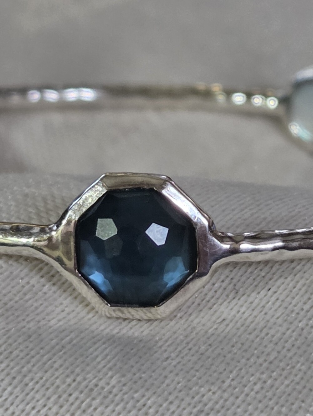 Ippolita Rock Candy 5 Stone Bangle Bracelet, Quartz, MOP, SS - Picture 8 of 14